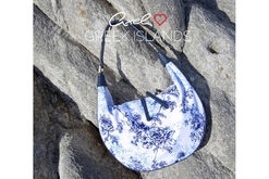 Τσάντα Ώμου-Χειρός Axel HOBO NEREIDA 1010-2590 Λευκό - Μπλε σκούρο