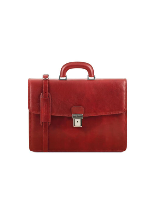 Ανδρική Επαγγελματική Τσάντα Δερμάτινη Amalfi 15'' Κόκκινο