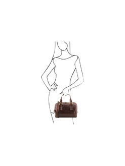 Γυναικεία δερμάτινη τσάντα Eveline TL141714 Καφέ