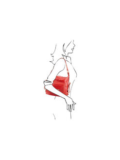 Γυναικεία Τσάντα Δερμάτινη Πλάτης & Ώμου TL141535 Κόκκινο