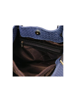 Γυναικεία τσάντα δερμάτινη TL141573 Μπλε σκούρο