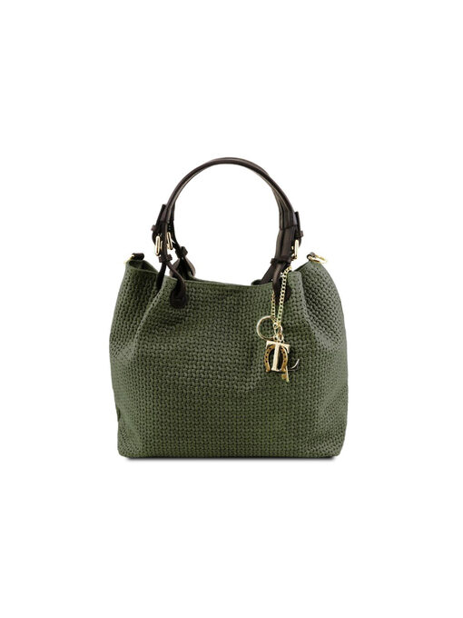 Γυναικεία τσάντα δερμάτινη TL141573 Πράσινο