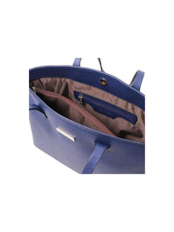 Γυναικεία Τσάντα Ώμου Δερμάτινη TL141828 Μπλε