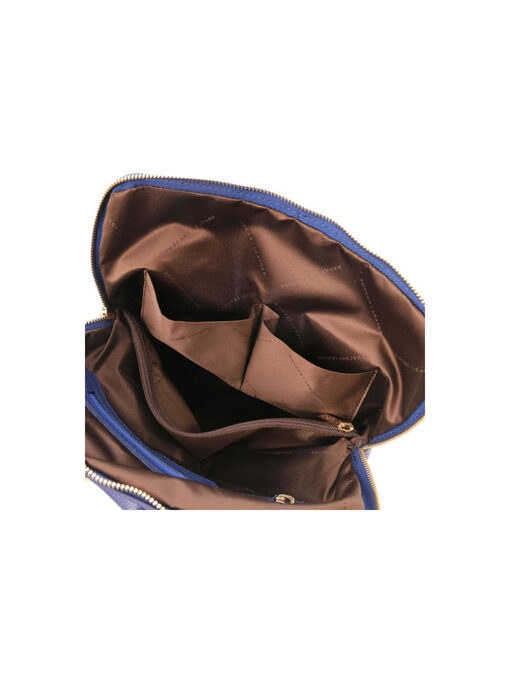 Γυναικεία Τσάντα Πλάτης - Ώμου Δερμάτινη TL141682 Μπλε σκούρο