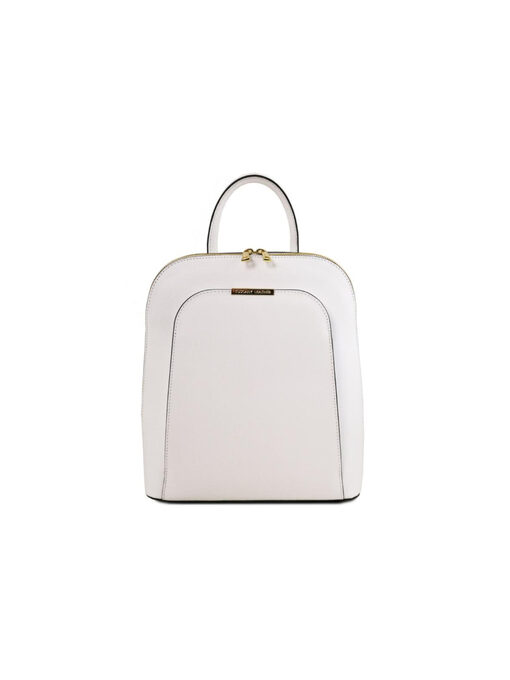 Τσάντα Πλάτης Δερμάτινη TL Bag 141631 Λευκό