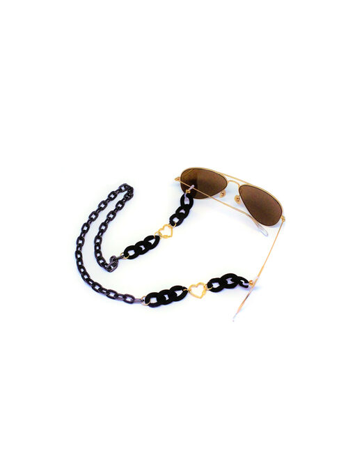 Handmade Ακρυλική αλυσίδα γυαλιών 00052 Μαύρο