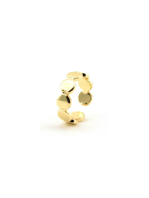 Δαχτυλίδι ορειχάλκινο “Circles” 00062 Χρυσό