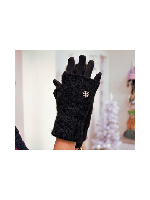 Γυναικεία Γάντια Verde 02-0000705 Μαύρο