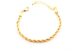 Βραχιόλι Braided Chain SP0034 Χρυσό