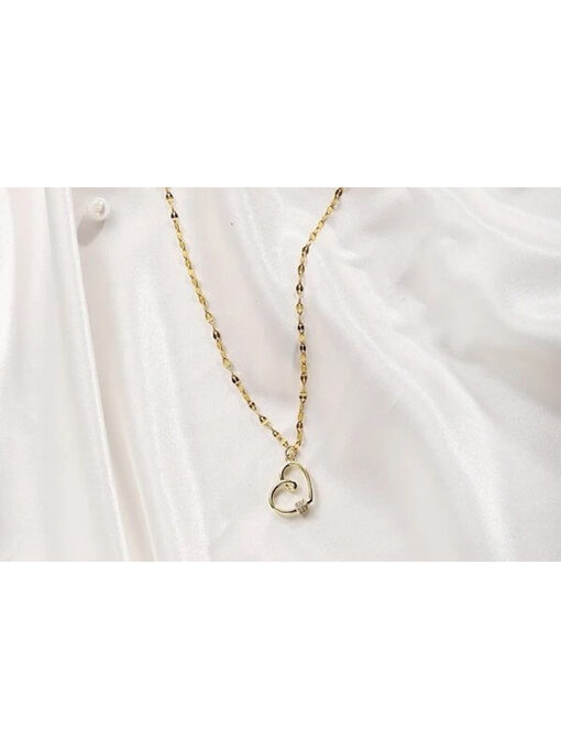 Κολιέ με Αλυσίδα “Charm Heart” 104-00002 Χρυσό