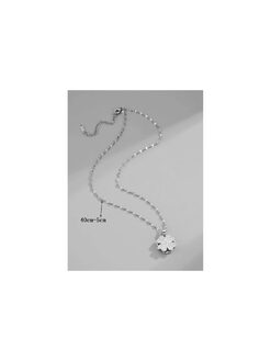 Κολιέ με Αλυσίδα “Clover Charm” 104-00006 Ασημί