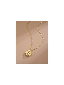Κολιέ με Αλυσίδα “Clover Charm” 104-00006 Χρυσό