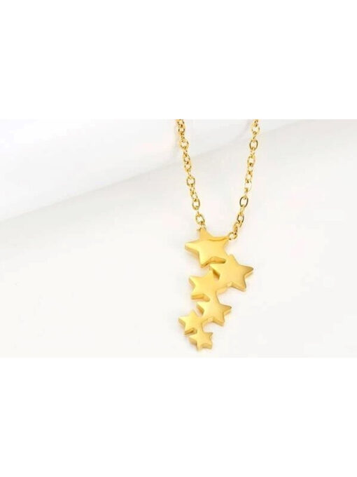 Κολιέ με Αλυσίδα “Falling Stars” 104-00013 Χρυσό