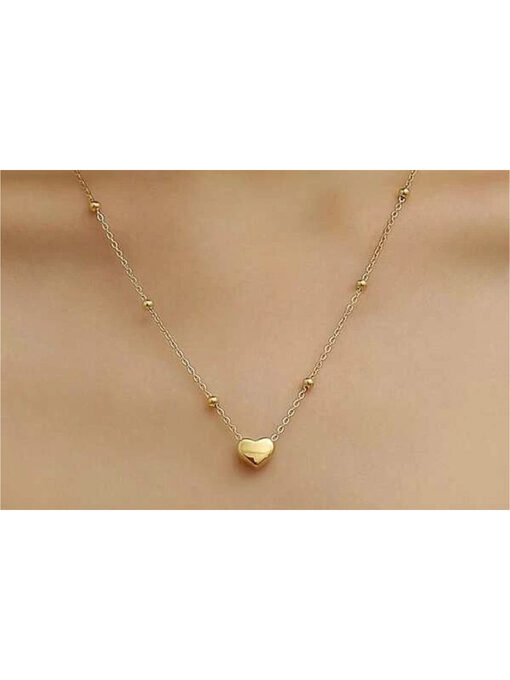 Κολιέ με Αλυσίδα “Lovely Heart” 104-00012 Χρυσό