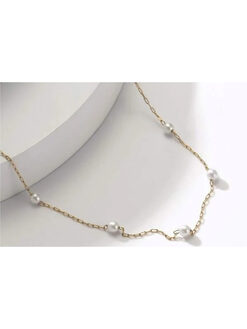Κολιέ με Αλυσίδα “Pearls ” 104-00007 Χρυσό