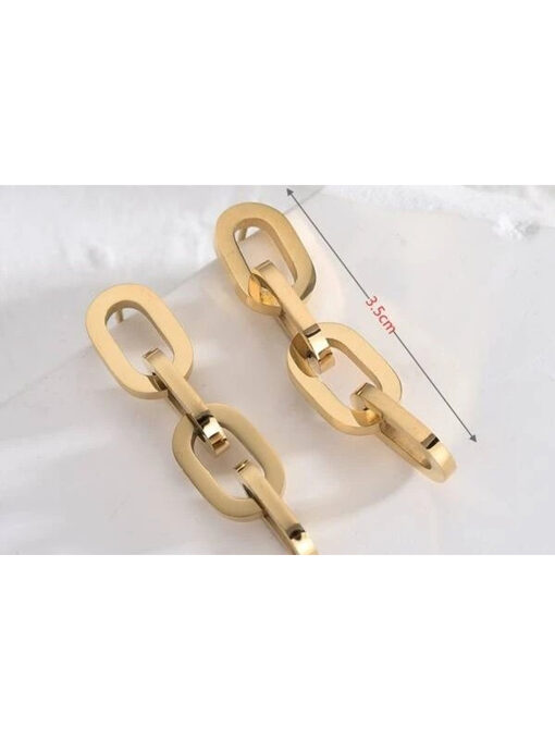 Σκουλαρήκια "Locker” 106-00003 Χρυσό