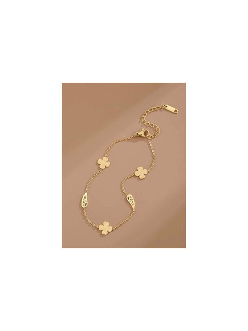 Βραχιόλι Ποδιού “Flower-Wings” 105-00003 Χρυσό