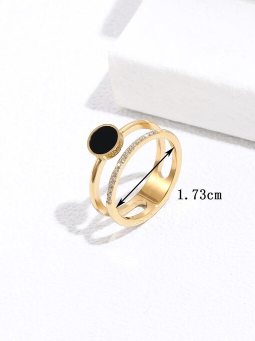 Δαχτυλίδι “C-Circle Stras " 107-00028 Χρυσό
