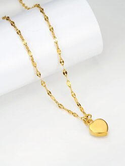Κολιέ με Αλυσίδα “Cubic Zirconia Heart” 104-00033 Χρυσό