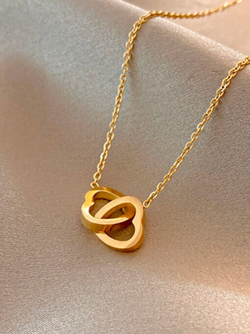 Κολιέ με Αλυσίδα “D-Heart” 104-00021 Χρυσό