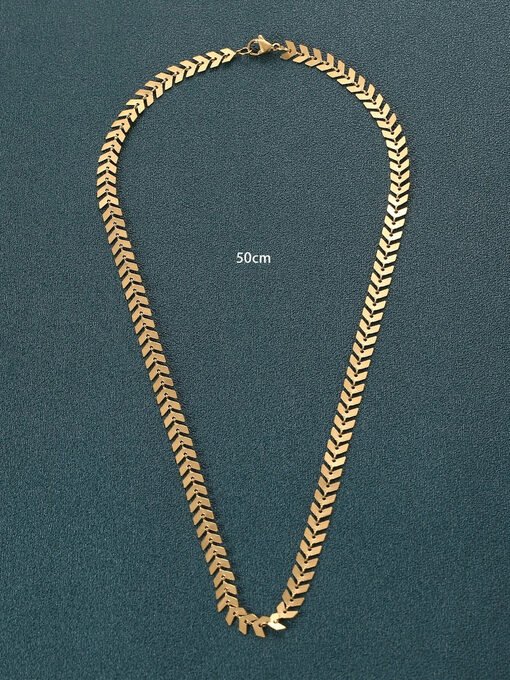 Κολιέ με Αλυσίδα “D-Wheat” 104-00016 Χρυσό