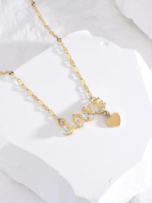 Κολιέ με Αλυσίδα “Love-Heart” 104-00022 Χρυσό