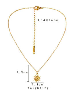 Κολιέ με Αλυσίδα “Sun View” 104-00038 Χρυσό