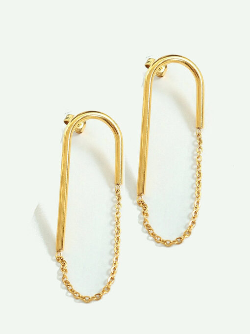 Σκουλαρήκια “Free Style” 106-00041 Χρυσό