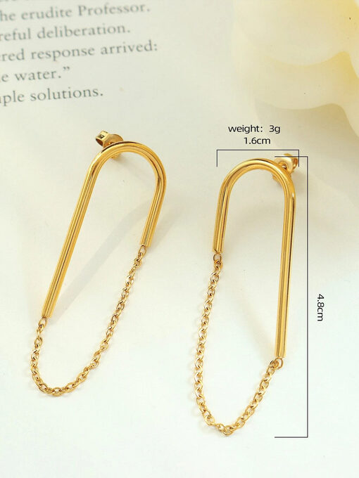 Σκουλαρήκια “Free Style” 106-00041 Χρυσό
