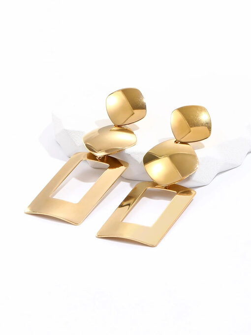 Σκουλαρήκια “Geo Glamy” 106-00027 Χρυσό