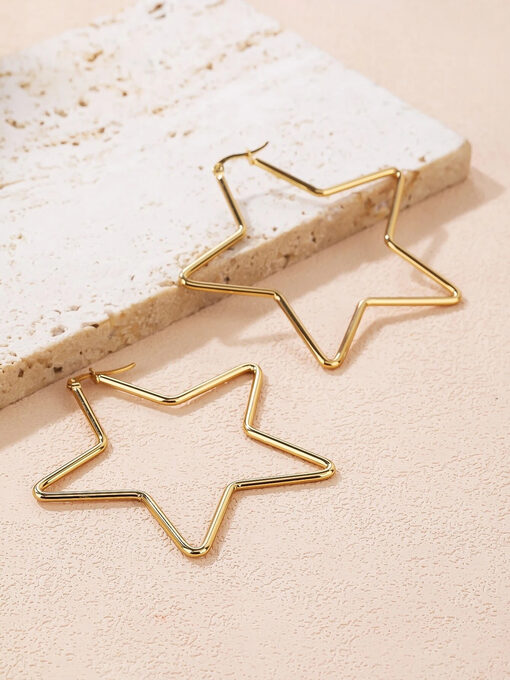 Σκουλαρήκια “Geo Star” 106-00045 Χρυσό