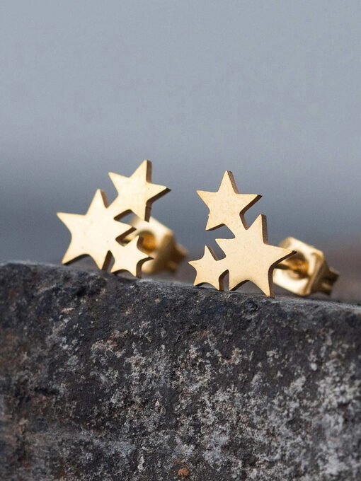 Σκουλαρήκια “S-Stars” 106-00010 Χρυσό