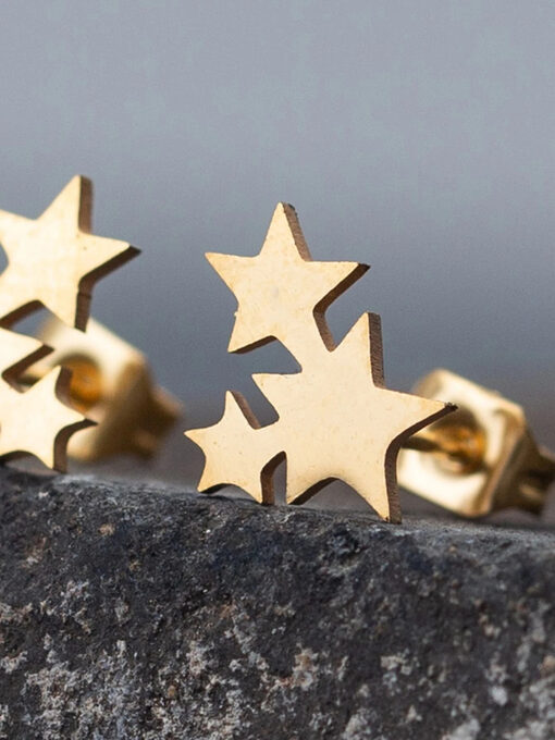Σκουλαρήκια “S-Stars” 106-00010 Χρυσό