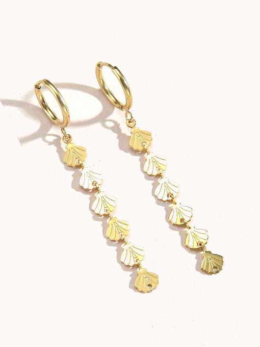 Σκουλαρήκια “Scallop Drop” 106-00012 Χρυσό