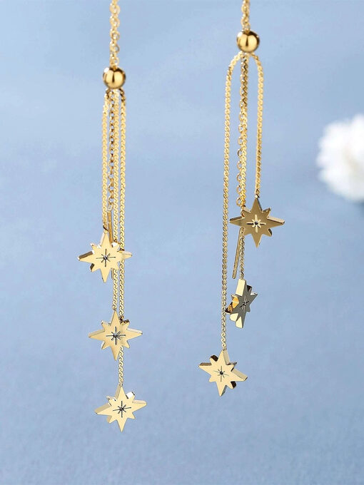 Σκουλαρήκια “Star Tassel Drop” 106-00004 Χρυσό