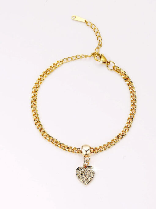 Βραχιόλι “Heart Charm” 105-00014 Χρυσό