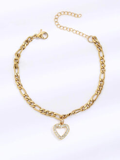Βραχιόλι “Holly Heart Charm” 105-00015 Χρυσό
