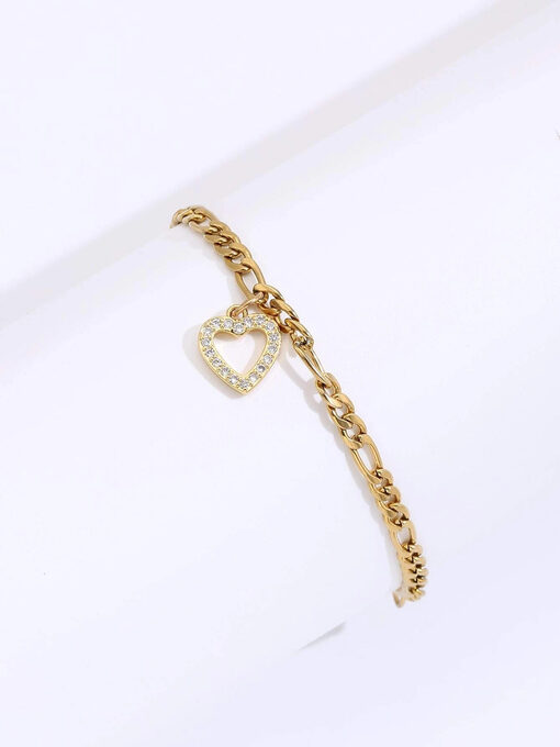 Βραχιόλι “Holly Heart Charm” 105-00015 Χρυσό