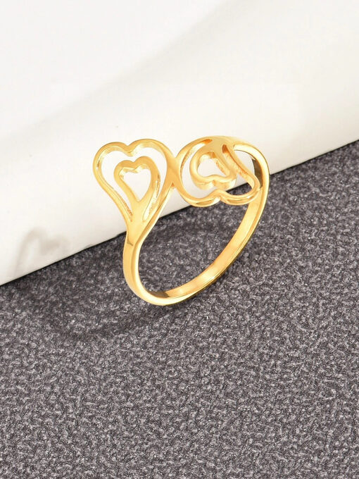 Δαχτυλίδι “Flower Hearts" 107-00036 Χρυσό