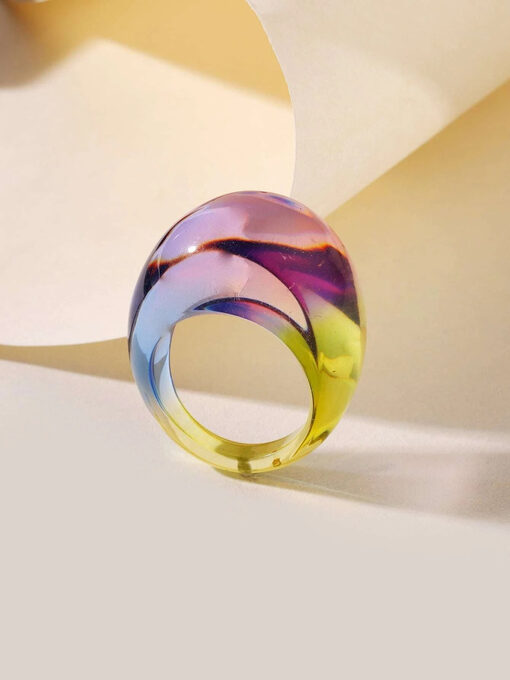 Δαχτυλίδι “Rainbow Art " 107-00029 Ρόζ