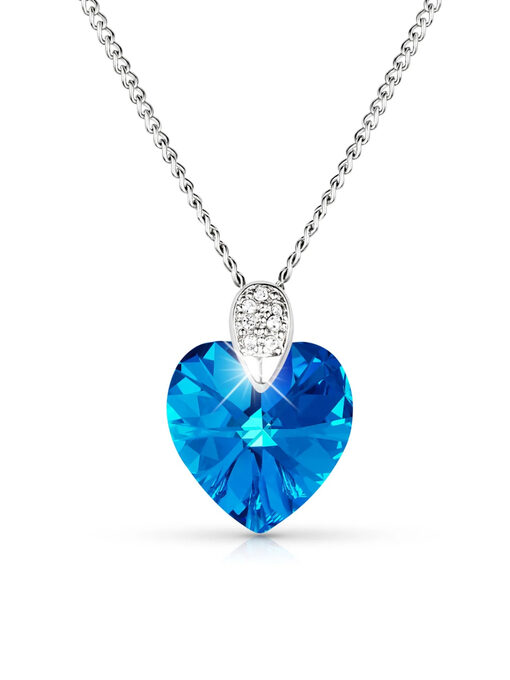 Κολιέ με Αλυσίδα “Amore Eterno” 114-00007 Μπλε ανοιχτό