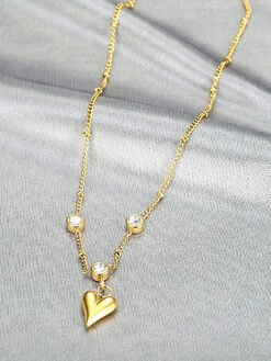 Κολιέ με Αλυσίδα “Love in Heart” 104-00063 Χρυσό