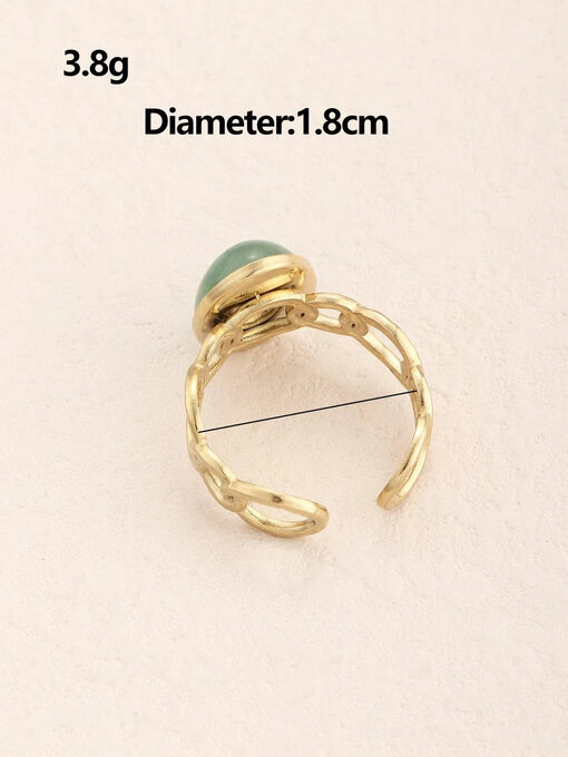 Δαχτυλίδι “Oval Rock" 107-00043 Χρυσό