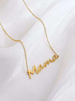 Κολιέ με Αλυσίδα ‘’Mama” 104-00091 Χρυσό