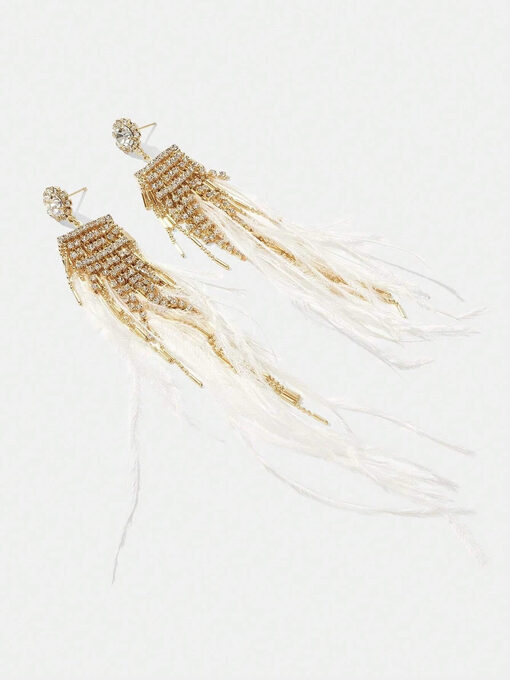 Σκουλαρίκια “Queen Style” 106-00140 Λευκό