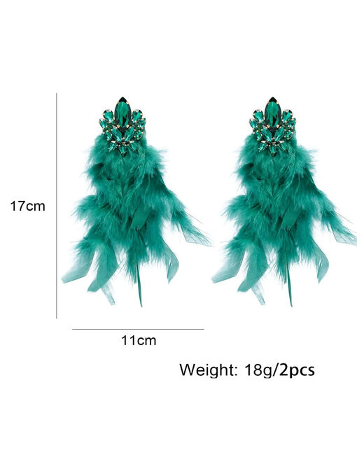 Σκουλαρίκια “Royal” 106-00142 Πράσινο
