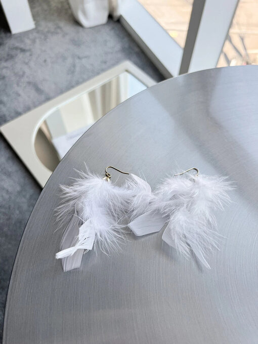 Σκουλαρίκια “White Wings” 106-00131 Λευκό