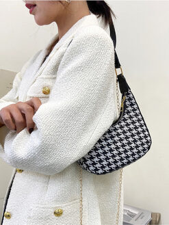 Τσάντα Ώμου-Χειρός MINI STAR MDS002-00010 Λευκό - Μαύρο