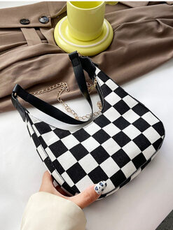 Τσάντα Ώμου-Χειρός MINI STAR MDS002-00011 Λευκό - Μαύρο