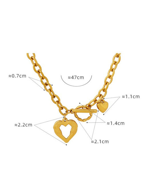 Κολιέ “Lovely Heart” 104-00098 Χρυσό